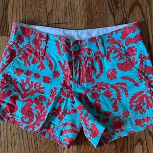 Lilly Pulitzer Shorts-Blue and Red